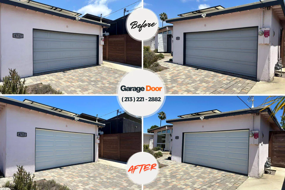 Before and after: garage door repair Hazelwood, MO